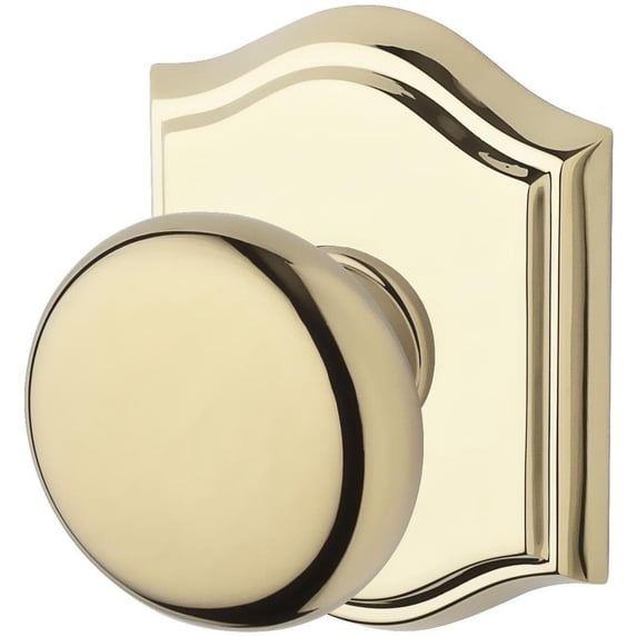 Baldwin PVROUTAR003 Round Privacy Door Knob - Brass