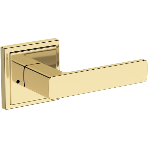 Baldwin PVSHASSR031 Sharpewood Privacy Door Lever Set - Brass