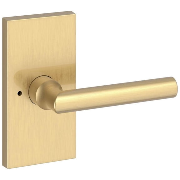 Baldwin Reserve Tube Lever - 5" Rose, Privacy, Satin Brass (Lifetime)