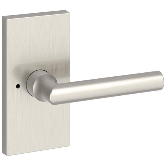 Baldwin Reserve Tube Lever - 5" Rose, Privacy, Satin Nickel