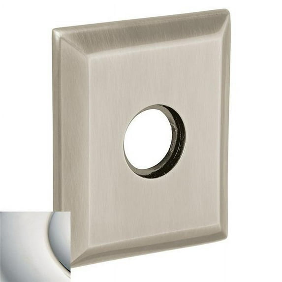 Baldwin R033055IDM Dummy Square Rosette, Lifetime Polished Nickel - 3.225 in.