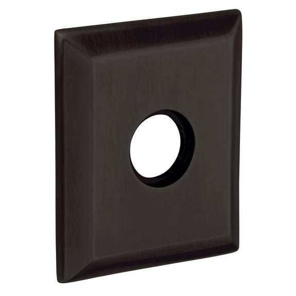 Baldwin R033102PS Pair of 3.22 in. Height Square Passage Rosettes, Oil Rubbed Bronze