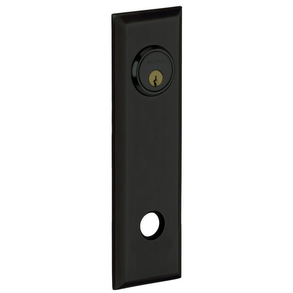 Baldwin R035190ENTR 9.4 in. Pair of Square Entry Kit Rosettes, Satin Black