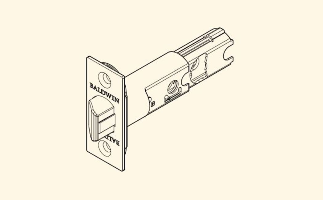 Adjustable Square Corner Brass Door Springlatch