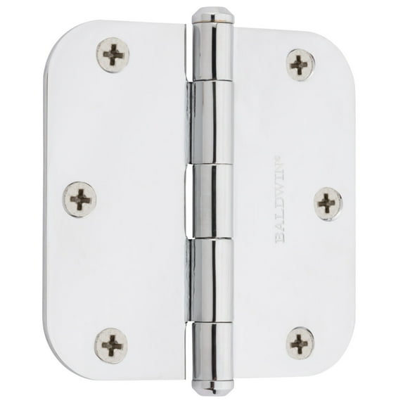 Baldwin Reserve 9Br7024003 3-1/2" x 3-1/2" 5/8" Radius Hinge Bright Chrome Finish