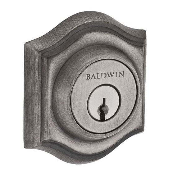 Baldwin Reserve DCTAD152 Double Cylinder Traditional Arch Deadbolt Matte Antique Nickel Finish