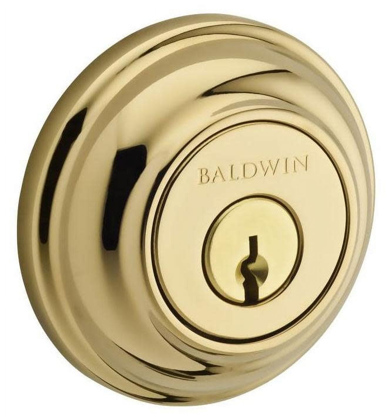Polished Brass Double Cylinder Round Deadbolt for Interior and Exterior Doors
