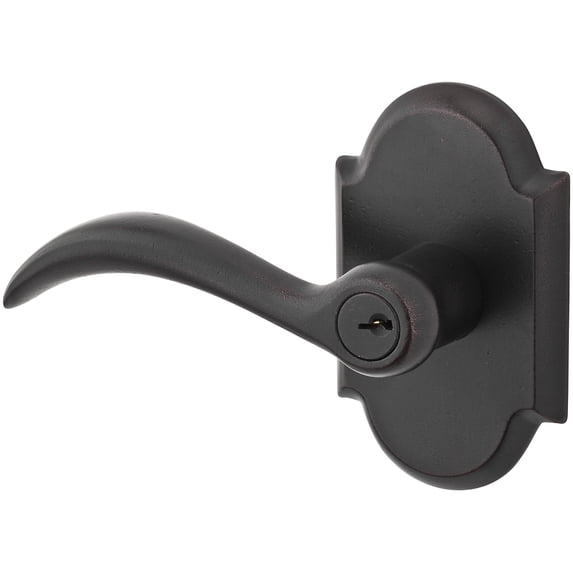 Baldwin Reserve ENARCLRAR481 Entry Left Hand Arch Lever and Rustic Arch Rose Dark Bronze Finish