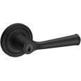 thumbnail image 1 of Baldwin Reserve ENFEDRTRR190 Right Hand Entry Federal Lever and Traditional Round Rose with 6AL Latch and Dual Strike Satin Black Finish, 1 of 7