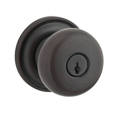Baldwin Reserve ENROUTRR112 Entry Round Knob and Traditional Round Rose Venetian Bronze Finish