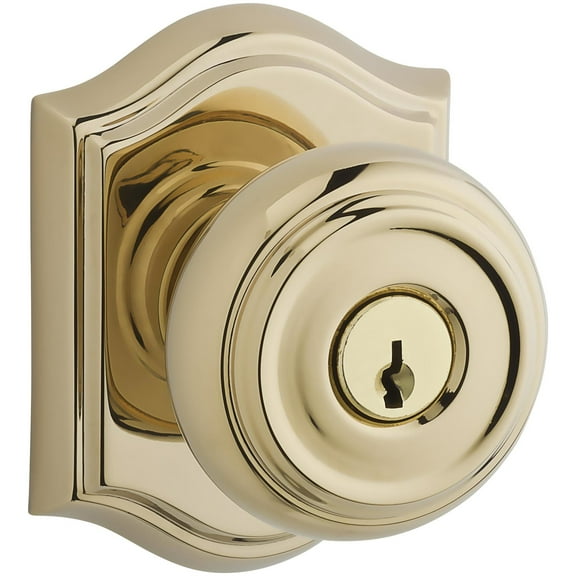 Baldwin Reserve ENTRATAR003 Entry Traditional Knob and Arch Rose Lifetime Brass Finish