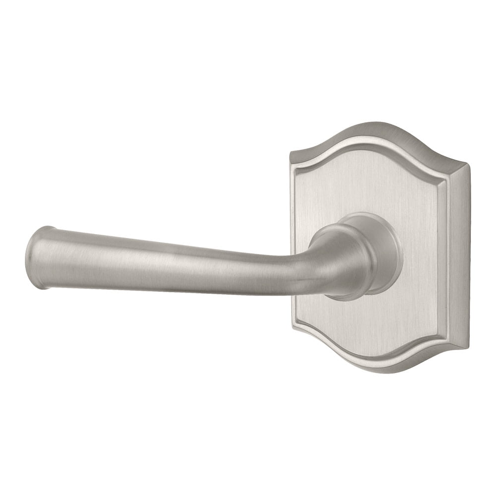 Satin Nickel Square Keyed Entry Door Handle