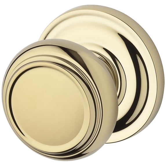 Baldwin Reserve Entratrr003 Entry Traditional Knob and Traditional Round Rose Lifetime Brass Finish
