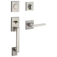 thumbnail image 1 of Baldwin Reserve FDLAJxSQUCSR150 Full Dummy La Jolla Handleset Square Lever and Contemporary Square Rose Satin Nickel Finish, 1 of 6