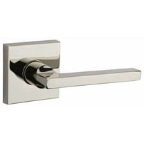 Baldwin Reserve FDSQUCSR141 Full Handleset Dummy Square Lever and Contemporary Rose Bright Nickel Finish