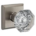 thumbnail image 1 of Baldwin Reserve HDCRYTSR150 Half Dummy Crystal Knob and Traditional Square Rose Satin Nickel Finish, 1 of 7