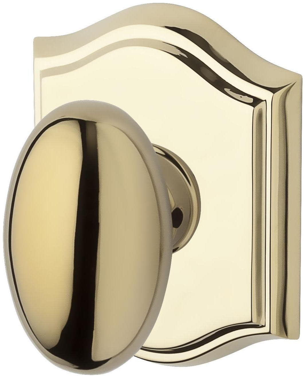Baldwin Reserve HDELLTAR003 Half Dummy Ellipse Knob and Traditional Arch Rose Lifetime Brass Finish