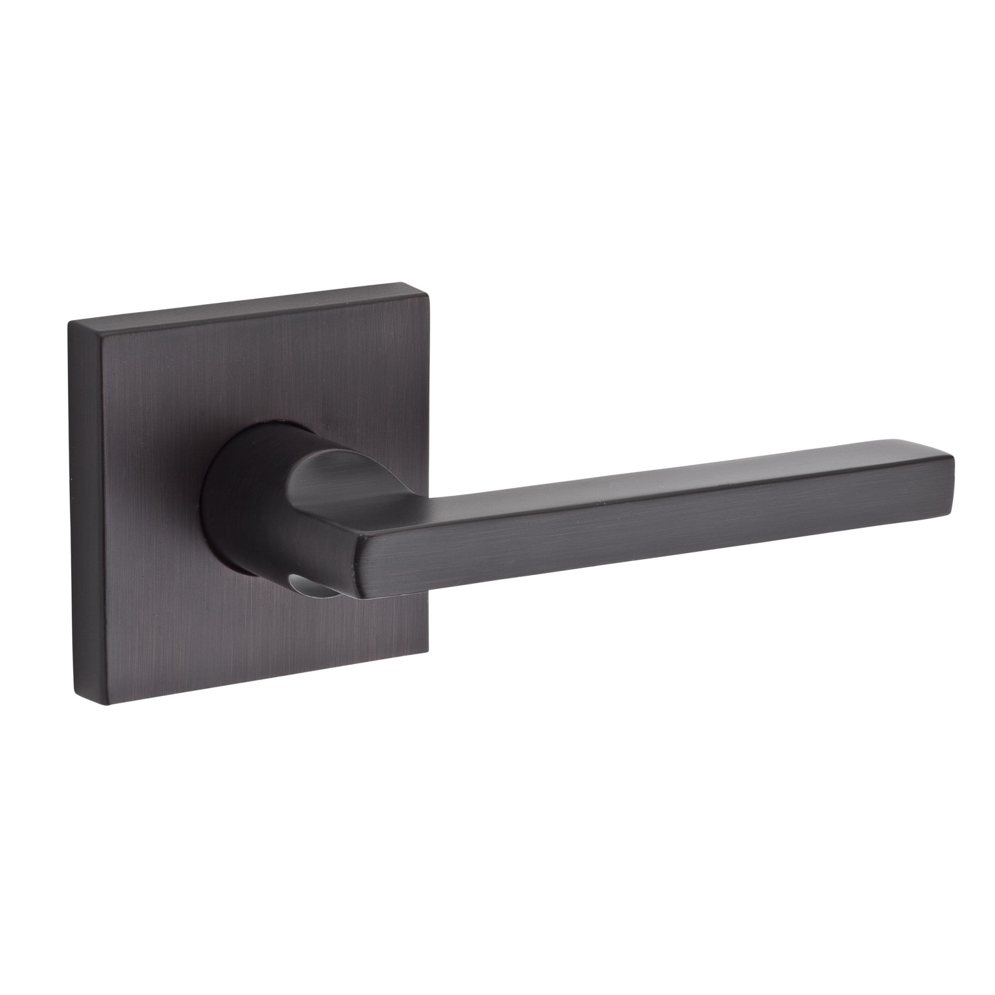 Venetian Bronze Contemporary Square Rose Door Lever