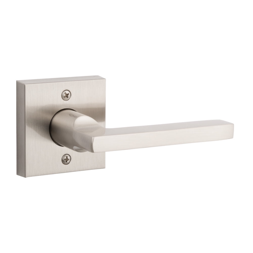 Satin Nickel Contemporary Square Half Dummy Door Lever