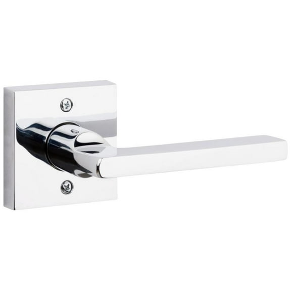 Baldwin Reserve HDSQURCSR260 Half Dummy Right Hand Square Lever and Contemporary Square Rose Bright Chrome Finish