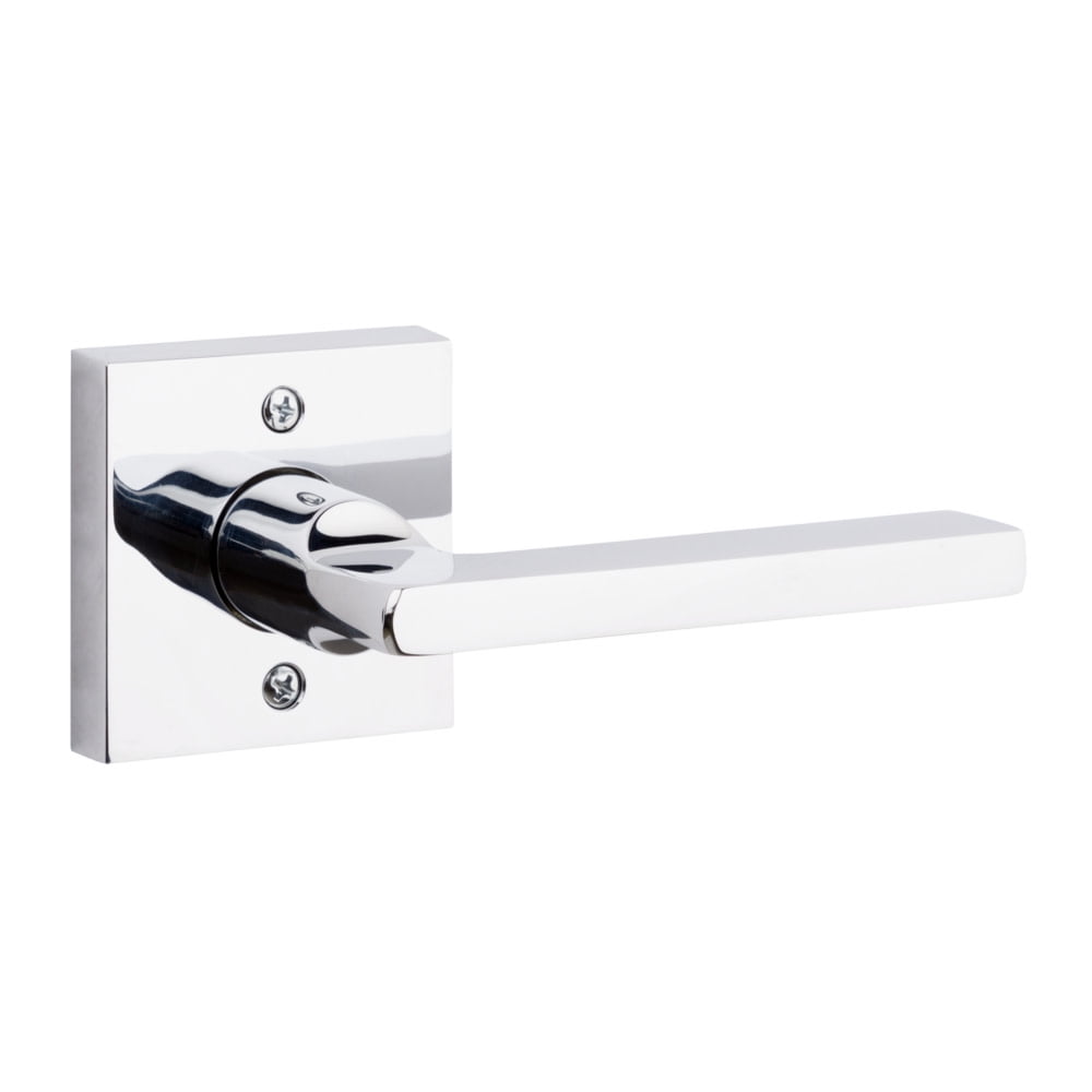 Polished Chrome Right-Handed Dummy Door Lever with Square Rose