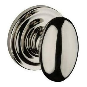 Baldwin Reserve Hdelltrr141 Half Dummy Ellipse Knob and Traditional Round Rose Bright Nickel Finish