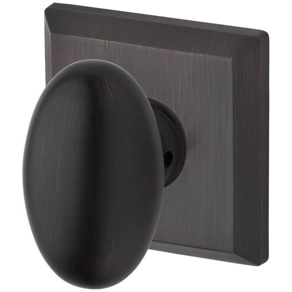 Baldwin Reserve Hdelltsr112 Half Dummy Ellipse Knob and Traditional Square Rose Venetian Bronze Finish