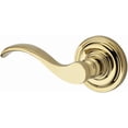 thumbnail image 1 of Baldwin Reserve PSCURTRR003 Passage Curve Lever and Traditional Round Rose with 6AL Latch and Dual Strike Lifetime Brass Finish, 1 of 1