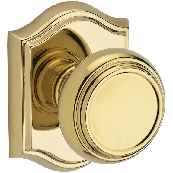 Baldwin Reserve PSTRATAR003 Passage Traditional Knob and Arch Rose Lifetime Brass Finish