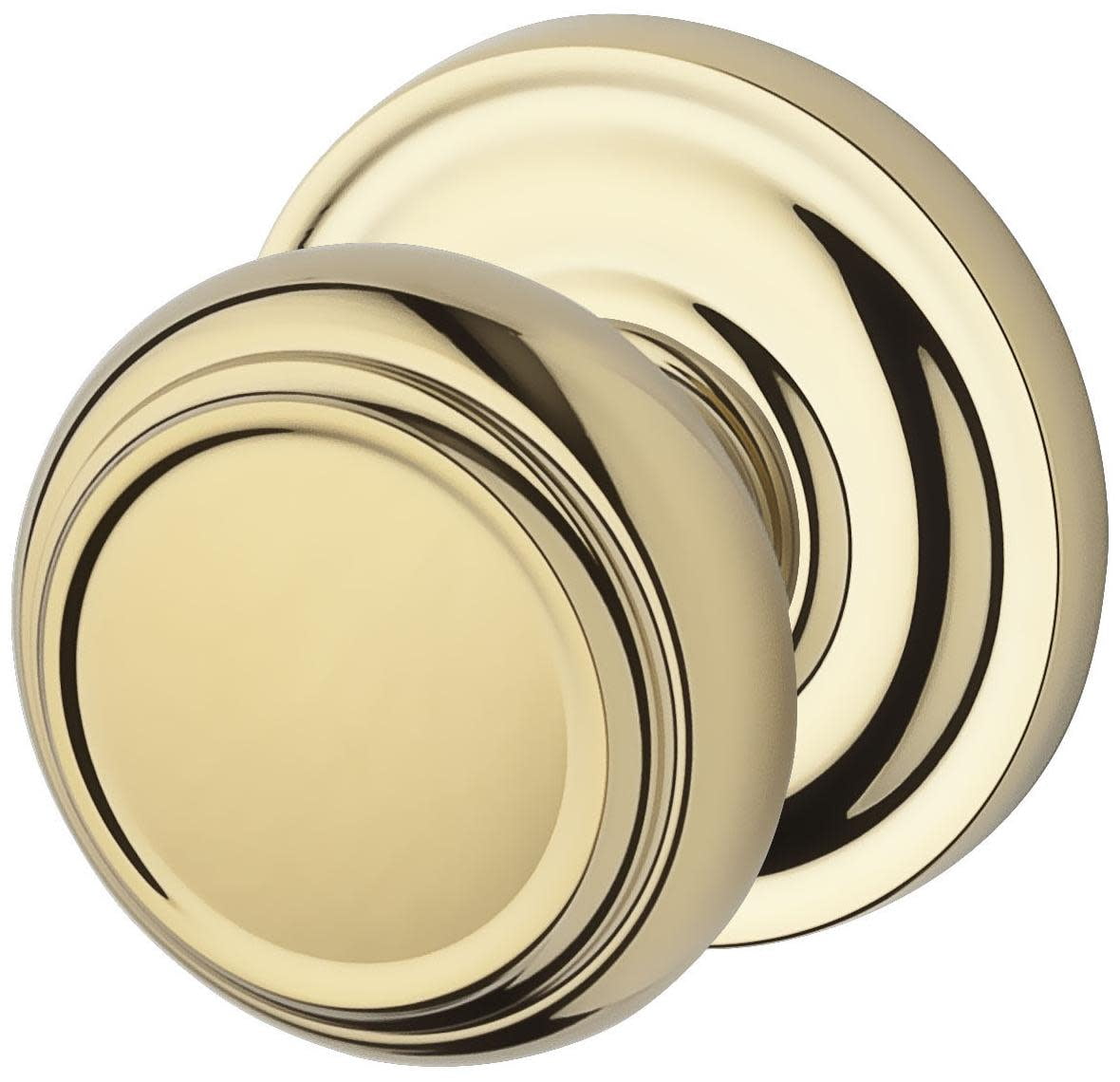 Polished Brass Traditional Round Passage Door Knob
