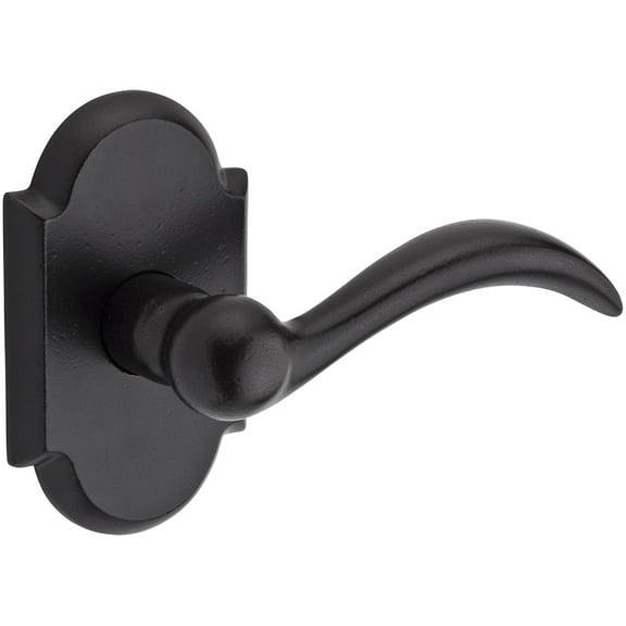 Baldwin Reserve PVARCRAR481 Privacy Arch Lever and Rustic Arch Rose Dark Bronze Finish