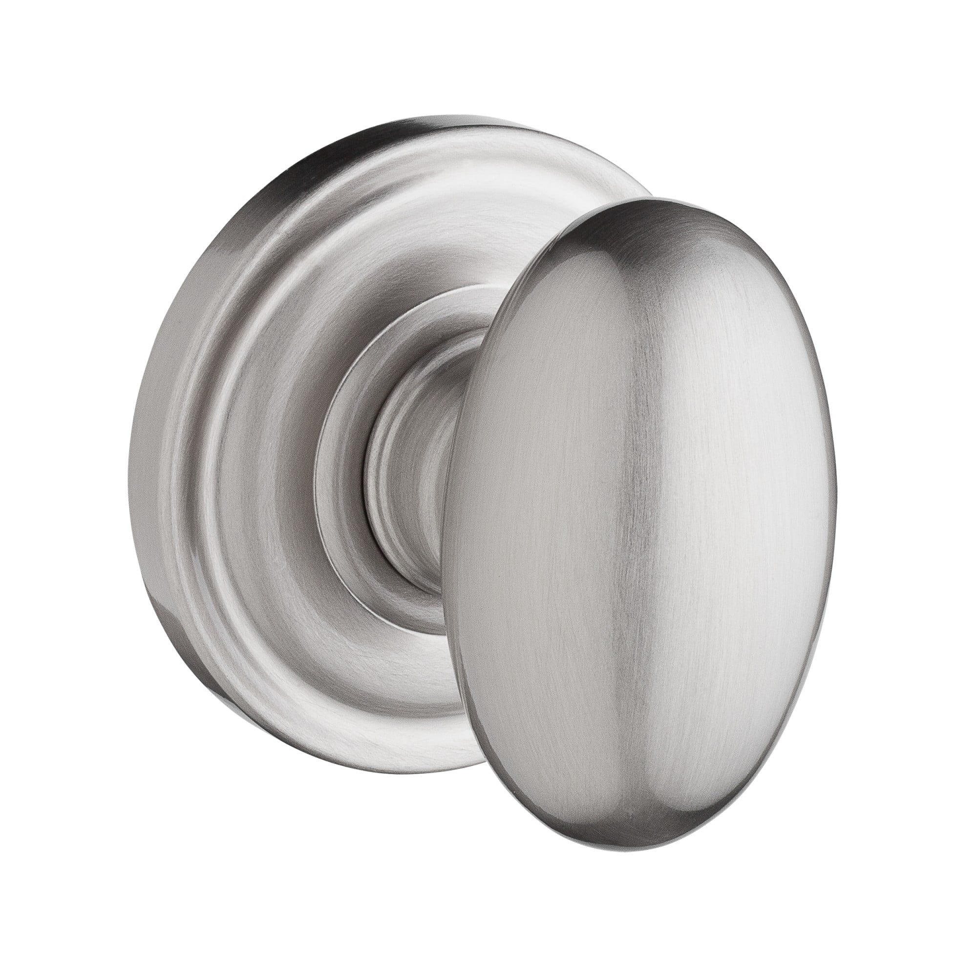 Satin Nickel Egg-Shaped Metal Privacy Door Knob
