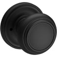 thumbnail image 1 of Baldwin Reserve PVTRATRR190 Privacy Traditional Knob and Round Rose with 6AL Latch and Dual Strike Satin Black Finish, 1 of 7