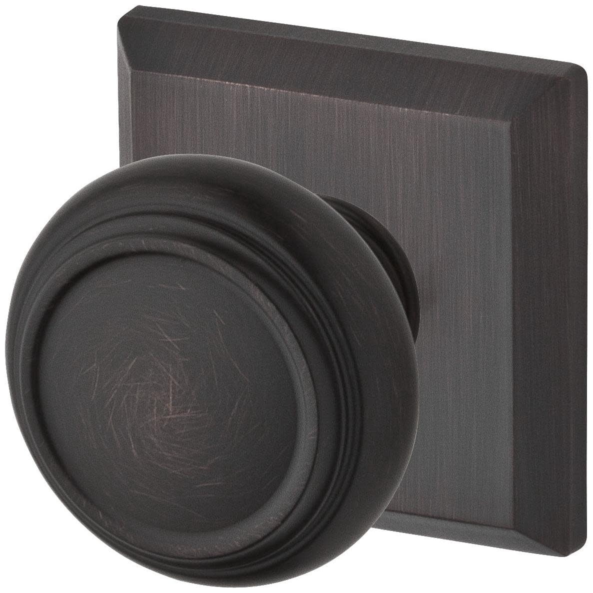Baldwin Reserve PVTRATSR112 Privacy Traditional Knob and Square Rose with 6AL Latch and Dual Strike Venetian Bronze Finish
