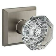 Baldwin Reserve Pscrytsr150 Passage Crystal Knob with Traditional Square Rose Satin Nickel Finish