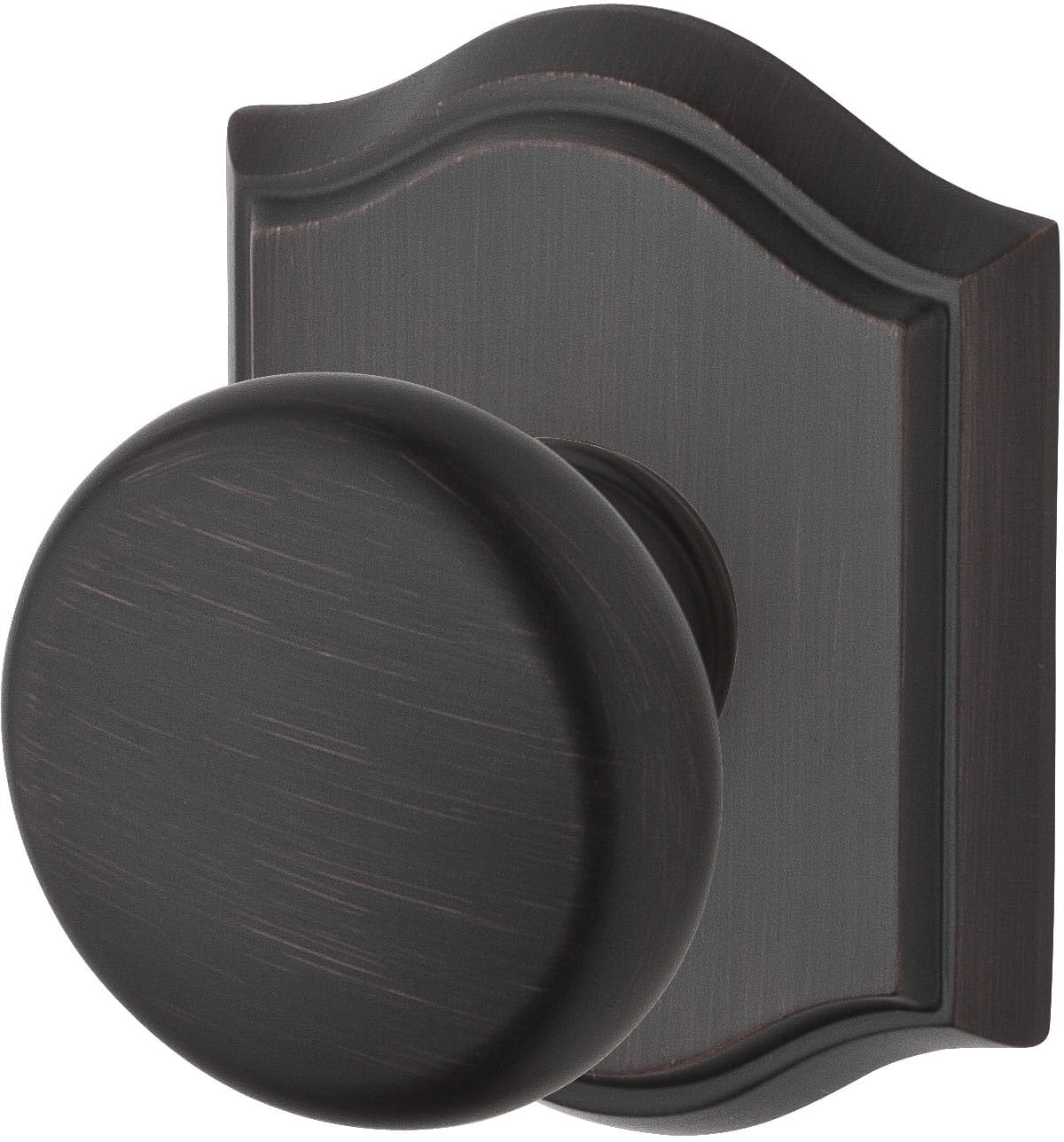 Venetian Bronze Round Passage Door Knob with Traditional Arch Rose