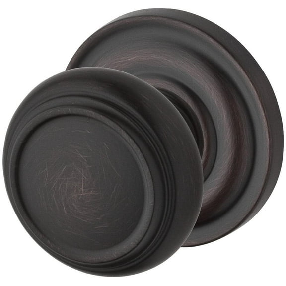 Baldwin Reserve Pstratrr112 Passage Traditional Knob and Traditional Round Rose Venetian Bronze Finish