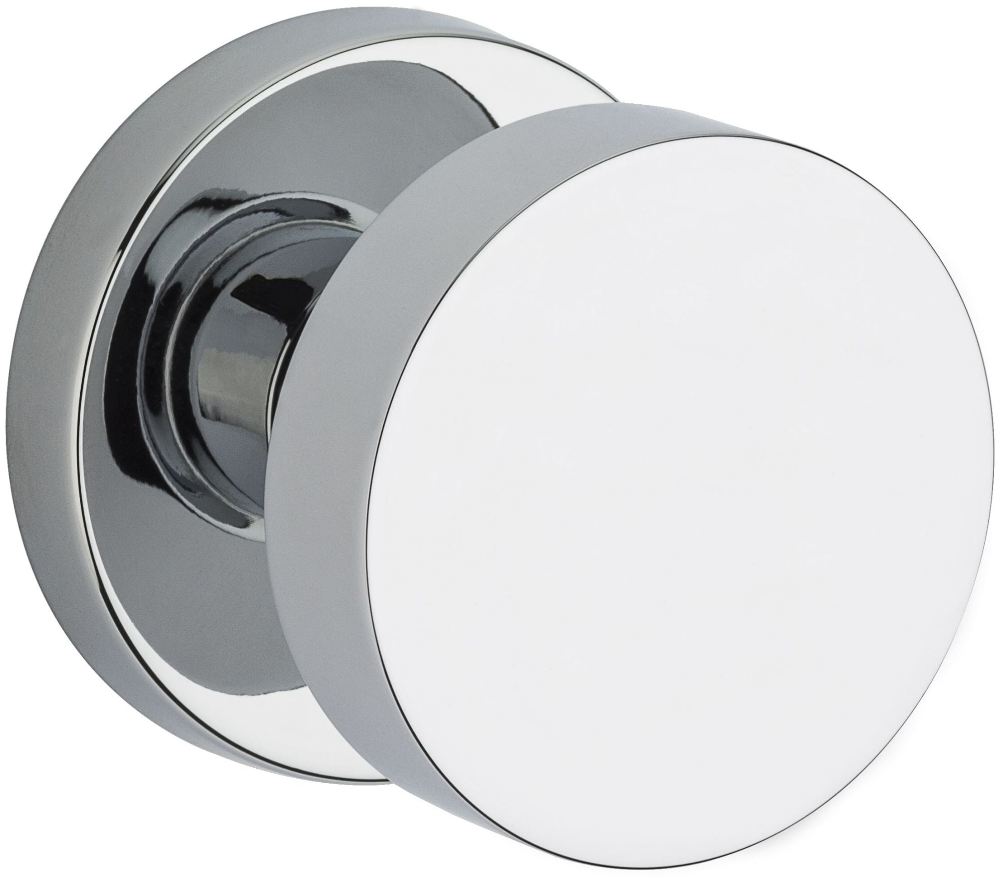 Polished Chrome Contemporary Privacy Door Knob with Round Rose