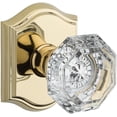 thumbnail image 1 of Baldwin Reserve Pvcrytar003 Privacy Crystal Knob And Traditional Arch Rose With 6Al Latch And Dual Strike Lifetime Brass Finish, 1 of 7