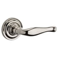 thumbnail image 1 of Baldwin Reserve Pvdectrr141 Privacy Decorative Lever Handle and Traditional Round Rose Bright Nickel Finish, 1 of 3