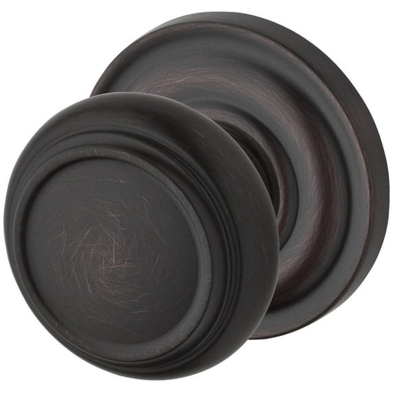 Baldwin Reserve Pvtratrr112 Privacy Traditional Knob and Traditional Round Rose Venetian Bronze Finish
