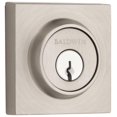 thumbnail image 1 of Baldwin Reserve SCCSD150S Single Cylinder Contemporary Square Deadbolt with 6AL Latch; Dual Strike; and SmartKey Satin Nickel Finish, 1 of 7