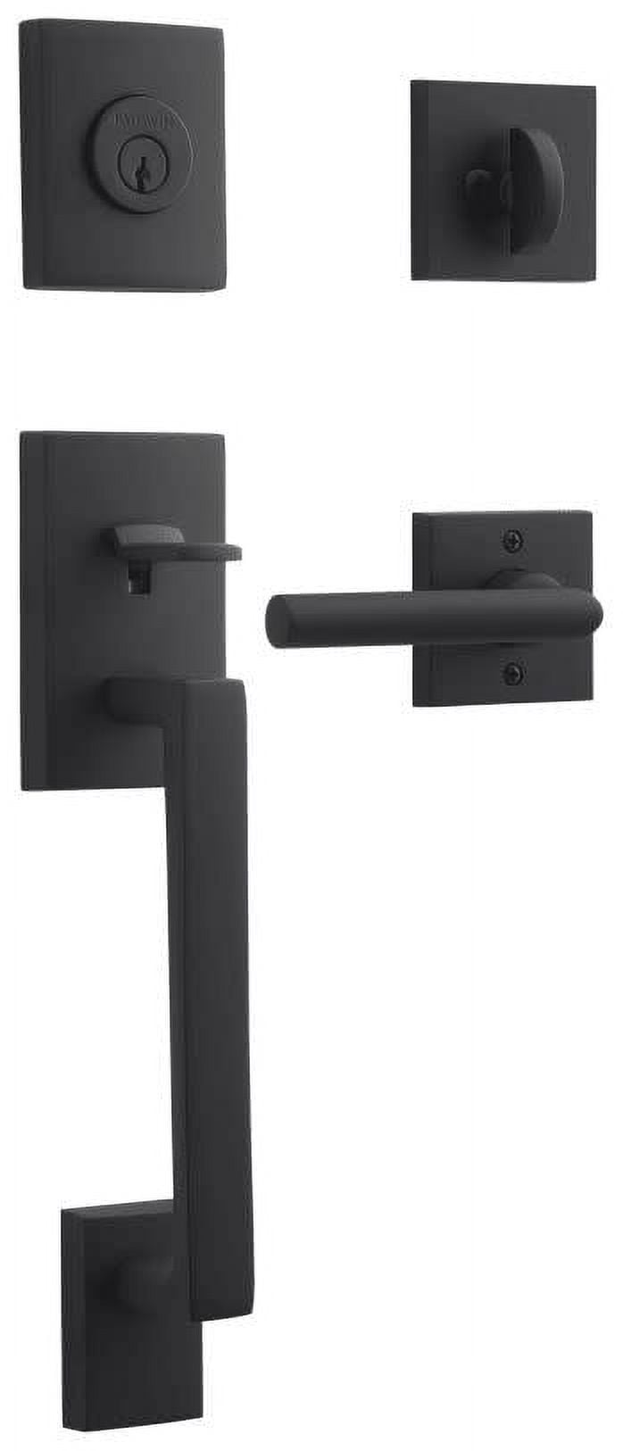 Satin Black Solid Brass Single Cylinder Door Handleset