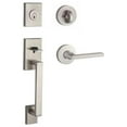 thumbnail image 1 of Baldwin Reserve SCLAJxSQUCRR150 Single Cylinder La Jolla Handleset Square Lever Contemporary Round Rose Satin Nickel Finish, 1 of 7