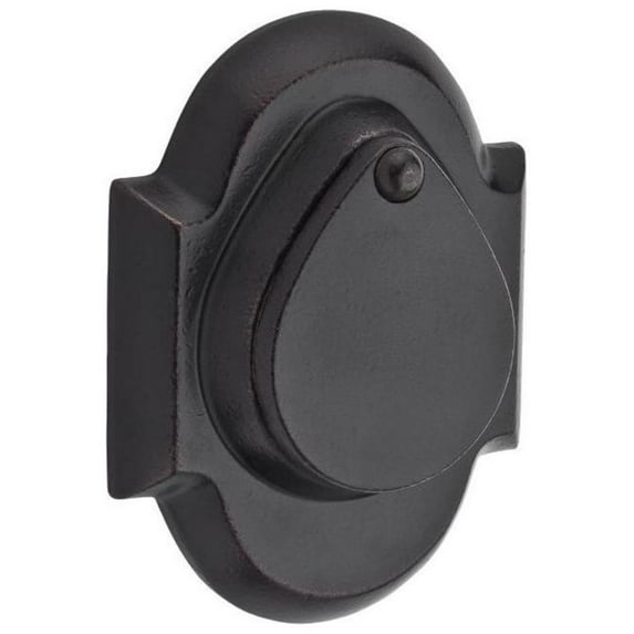 Baldwin Reserve SCRAD481S Single Cylinder Rustic Arch Deadbolt with 6AL Latch; Dual Strike; and SmartKey Dark Bronze Finish