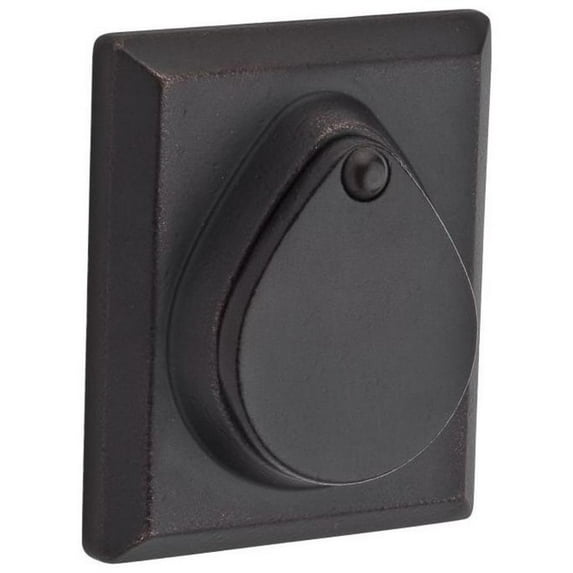 Baldwin Reserve SCRSD481S Single Cylinder Rustic Square Deadbolt with 6AL Latch; Dual Strike; and SmartKey Dark Bronze Finish
