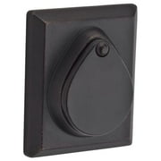 Baldwin Reserve SCRSD481S Single Cylinder Rustic Square Deadbolt with 6AL Latch; Dual Strike; and SmartKey Dark Bronze Finish