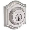 thumbnail image 1 of Baldwin Reserve SCTAD150S Single Cylinder Traditional Arch Deadbolt with 6AL Latch; Dual Strike; and SmartKey Satin Nickel Finish, 1 of 3