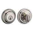 thumbnail image 1 of Baldwin Reserve SCTRD141 Single Cylinder Traditional Round Deadbolt Bright Nickel Finish, 1 of 4