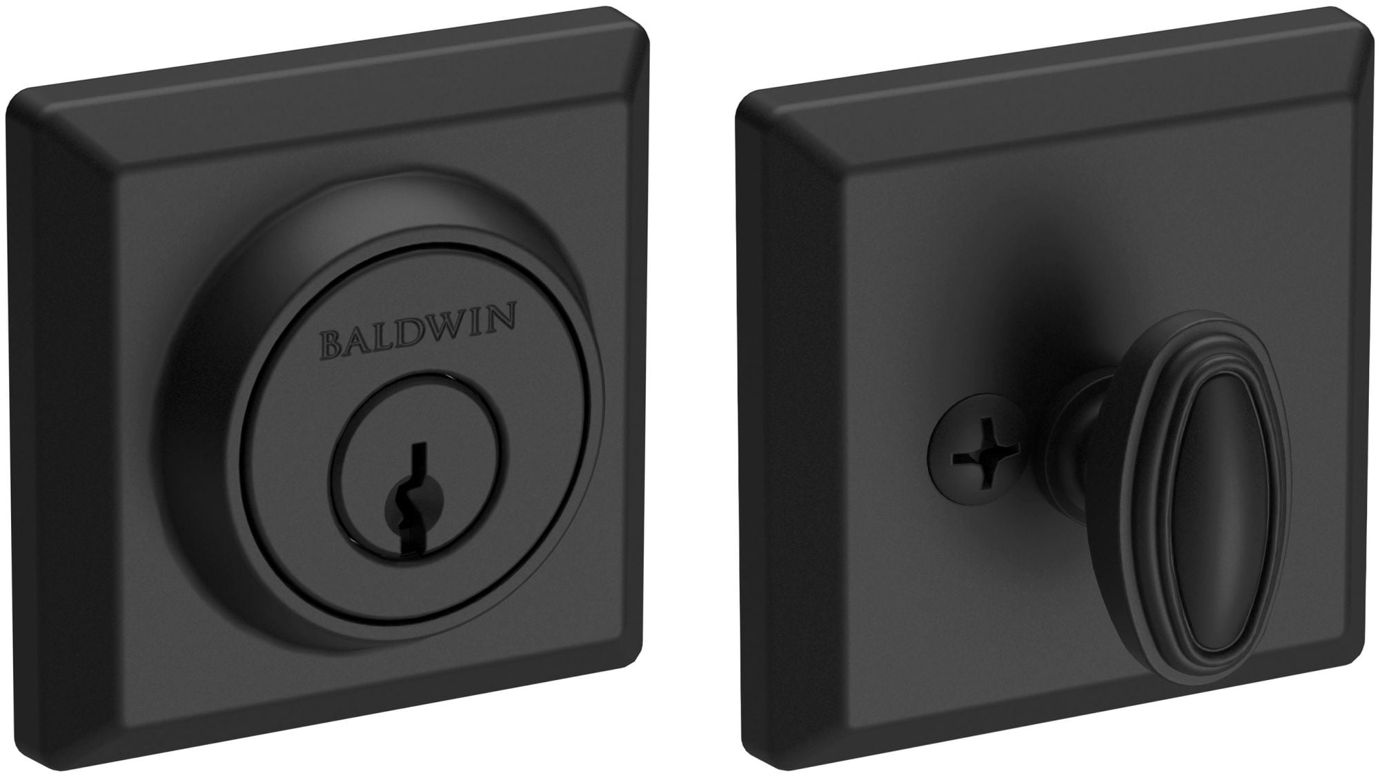 Baldwin Reserve SCTSD003 Single Cylinder Traditional Square Deadbolt